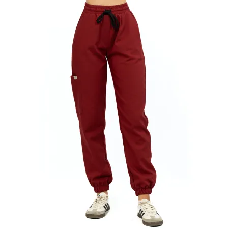 Spodnie medyczne SCRUBS MEDI TEDDY - LLEVANTI MERLOT SCRUB